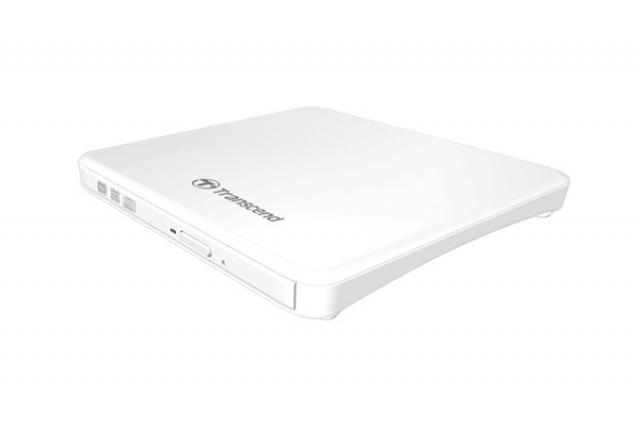 Računarske komponente - TS8XDVDS-W - Transcend DVD±RW External Ultra Slim 8X, USB 2.0, Dual Layer, USB powered, Ultra-slim, White - Avalon ltd